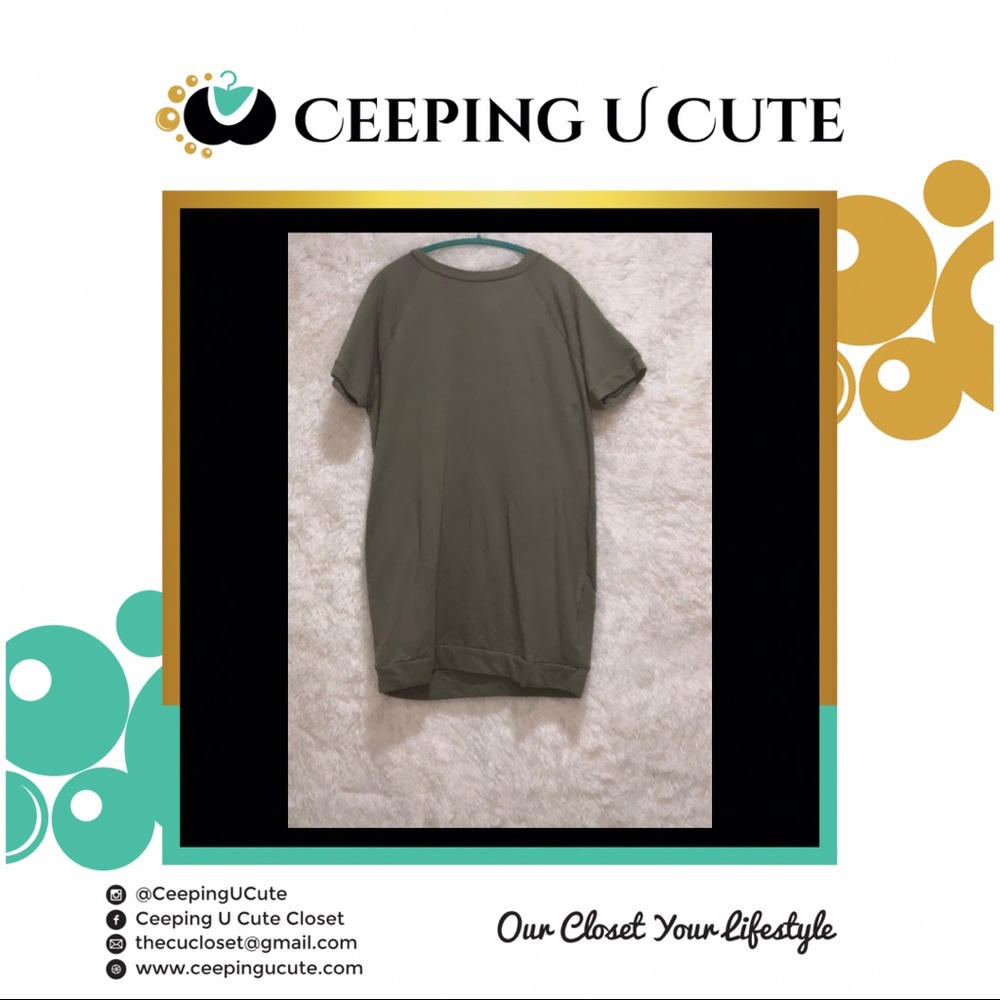 Army Green Shirt Dress